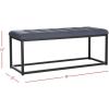 SAFAVIEH Home Collection – Reynolds Black Tufted Upholstered Accent Bench, Modern Parsons-Style Open Frame Bench with Brass Legs for Bedroom, Entryway or Living Room (FOX6225E)(Navy / Black)