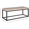 SAFAVIEH Home Collection – Reynolds Black Tufted Upholstered Accent Bench, Modern Parsons-Style Open Frame Bench with Brass Legs for Bedroom, Entryway or Living Room (FOX6225E)(Beige / Black)