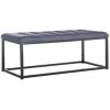 SAFAVIEH Home Collection – Reynolds Black Tufted Upholstered Accent Bench, Modern Parsons-Style Open Frame Bench with Brass Legs for Bedroom, Entryway or Living Room (FOX6225E)(Navy / Black)