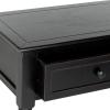 SAFAVIEH Home Collection – Samantha Entryway Console Table, Vintage Grey 2-Drawer Storage Sofa Table (AMH5710A)(Distressed Black)