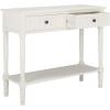 SAFAVIEH Home Collection – Samantha Entryway Console Table, Vintage Grey 2-Drawer Storage Sofa Table (AMH5710A)(Distressed Cream)