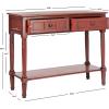 SAFAVIEH Home Collection – Samantha Entryway Console Table, Vintage Grey 2-Drawer Storage Sofa Table (AMH5710A)(Red)
