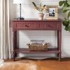 SAFAVIEH Home Collection – Samantha Entryway Console Table, Vintage Grey 2-Drawer Storage Sofa Table (AMH5710A)(Red)