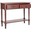 SAFAVIEH Home Collection – Samantha Entryway Console Table, Vintage Grey 2-Drawer Storage Sofa Table (AMH5710A)(Red)