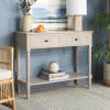 SAFAVIEH Home Collection – Samantha Entryway Console Table, Vintage Grey 2-Drawer Storage Sofa Table (AMH5710A)(Vintage Grey)