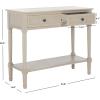 SAFAVIEH Home Collection – Samantha Entryway Console Table, Vintage Grey 2-Drawer Storage Sofa Table (AMH5710A)(Vintage Grey)