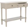 SAFAVIEH Home Collection – Samantha Entryway Console Table, Vintage Grey 2-Drawer Storage Sofa Table (AMH5710A)(Vintage Grey)