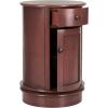 SAFAVIEH Home Collection – Tabitha Dark Cherry Round Swivel Storage End Table, Farmhouse Accent Table with Drawer & Cabinet, Fully Assembled (AMH5712D)(Red)