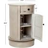 SAFAVIEH Home Collection – Tabitha Dark Cherry Round Swivel Storage End Table, Farmhouse Accent Table with Drawer & Cabinet, Fully Assembled (AMH5712D)(Vintage Grey)