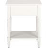 SAFAVIEH Home Collection – Tami Off-White Nightstand with Drawer & Shelf, Vintage Farmhouse Accent Table, Turned Leg Design (AMH6604A)(Off White)