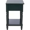 SAFAVIEH Home Collection – Tami Off-White Nightstand with Drawer & Shelf, Vintage Farmhouse Accent Table, Turned Leg Design (AMH6604A)(Teal)