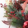SAFAVIEH Home Collection 28-inch Decorative Artificial Magnolia Oval Wreath with Ornaments & Bow (Fully Assembled)