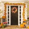 SAFAVIEH Home Collection 28-inch Decorative Artificial Peony & Pumpkin Wreath with Pine Cones (Fully Assembled)