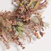 SAFAVIEH Home Collection 31-inch Decorative Artificial Berry & Pine Cone Wreath with Bow (Fully Assembled)(Brown/Green)