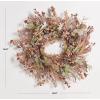 SAFAVIEH Home Collection 31-inch Decorative Artificial Berry & Pine Cone Wreath with Bow (Fully Assembled)(Brown/Green)