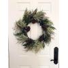 SAFAVIEH Home Collection 31-inch Decorative Artificial Berry & Pine Cone Wreath with Bow (Fully Assembled)(Green/Blue)