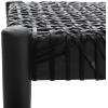 SAFAVIEH Home Collection Bandelier Natural Teak Wood/ Off-White Leather Weave Entryway Foyer Dining Bench(Black / Black)
