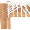 SAFAVIEH Home Collection Bandelier Natural Teak Wood/ Off-White Leather Weave Entryway Foyer Dining Bench(Off White / Natural)