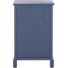 SAFAVIEH Home Collection Carrie Distressed Cream/ Natural Wicker 3-Drawer Storage Nightstand Side Table (Fully Assembled)(Blue)