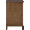 SAFAVIEH Home Collection Carrie Distressed Cream/ Natural Wicker 3-Drawer Storage Nightstand Side Table (Fully Assembled)(Dark Chocolate)