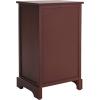 SAFAVIEH Home Collection Carrie Distressed Cream/ Natural Wicker 3-Drawer Storage Nightstand Side Table (Fully Assembled)(Red)