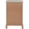 SAFAVIEH Home Collection Carrie Distressed Cream/ Natural Wicker 3-Drawer Storage Nightstand Side Table (Fully Assembled)(White Washed)