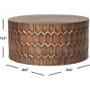 SAFAVIEH Home Collection Corey Antique Copper Coffee Table
