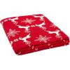 SAFAVIEH Home Collection Dancer Red 50 x 60-inch Holiday Decorative Throw Blanket