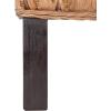SAFAVIEH Home Collection Finola Coastal Braided Rattan Legs Queen Size Bed BED8002A-Q, Natural/Espresso(Brown / Espresso)