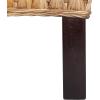 SAFAVIEH Home Collection Finola Coastal Braided Rattan Legs Queen Size Bed BED8002A-Q, Natural/Espresso(Natural / Espresso)