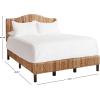 SAFAVIEH Home Collection Finola Coastal Braided Rattan Legs Queen Size Bed BED8002A-Q, Natural/Espresso(Natural / Espresso)