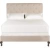 SAFAVIEH Home Collection Hathaway Taupe & Rustic Oak Bed, Queen(Light Beige/Rustic Oak)