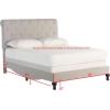 SAFAVIEH Home Collection Hathaway Taupe & Rustic Oak Bed, Queen(Light Gray/Black)