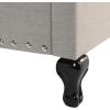SAFAVIEH Home Collection Hathaway Taupe & Rustic Oak Bed, Queen(Light Gray/Black)