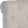 SAFAVIEH Home Collection Hathaway Taupe & Rustic Oak Bed, Queen(Light Grey)
