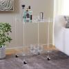 SAFAVIEH Home Collection Healy White Kitchen Cart, Clear