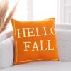 SAFAVIEH Home Collection Hello Fall Orange Cotton 18-inch Square Decorative Accent Insert Throw Pillow