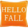 SAFAVIEH Home Collection Hello Fall Orange Cotton 18-inch Square Decorative Accent Insert Throw Pillow