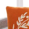 SAFAVIEH Home Collection Hello Pumpkin Plaid Orange Cotton 18-inch Square Decorative Accent Insert Throw Pillow