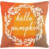 SAFAVIEH Home Collection Hello Pumpkin Plaid Orange Cotton 18-inch Square Decorative Accent Insert Throw Pillow
