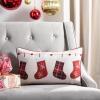 SAFAVIEH Home Collection Holly Jolly Ivory and Red (12″ x 20″) Pillow
