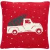 SAFAVIEH Home Collection Homeward Holiday Red 20-inch Square Decorative Accent Throw Pillow (Insert Included) HOL3008A-2020