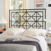 SAFAVIEH Home Collection Lucina Gunmetal Headboard, Queen(Gunmetal)