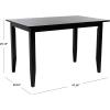 SAFAVIEH Home Collection Miliano Matte Black Drop End Leaf Dining Room Table DTB1404A(Matte Black)