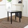 SAFAVIEH Home Collection Miliano Matte Black Drop End Leaf Dining Room Table DTB1404A(Matte Black)