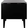 SAFAVIEH Home Collection Miliano Matte Black Drop End Leaf Dining Room Table DTB1404A(Matte Black)