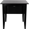 SAFAVIEH Home Collection Miliano Matte Black Drop End Leaf Dining Room Table DTB1404A(Matte Black)