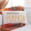 SAFAVIEH Home Collection Mornin’ Pumpkin Rust/Brown Cotton 12 x 20-inch Rectangle Decorative Accent Insert Throw Pillow