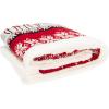 SAFAVIEH Home Collection Prancer Red Sherpa 50 x 60-inch Holiday Decorative Throw Blanket