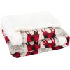 SAFAVIEH Home Collection Prancer Red Sherpa 50 x 60-inch Holiday Decorative Throw Blanket